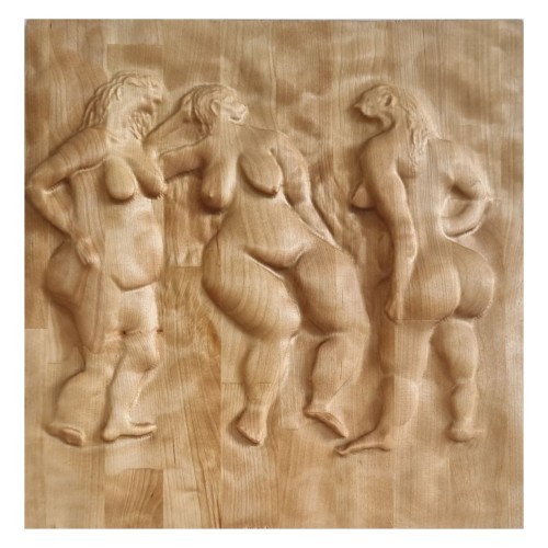 Raižytas medinis pano "Pirtyje tikri"